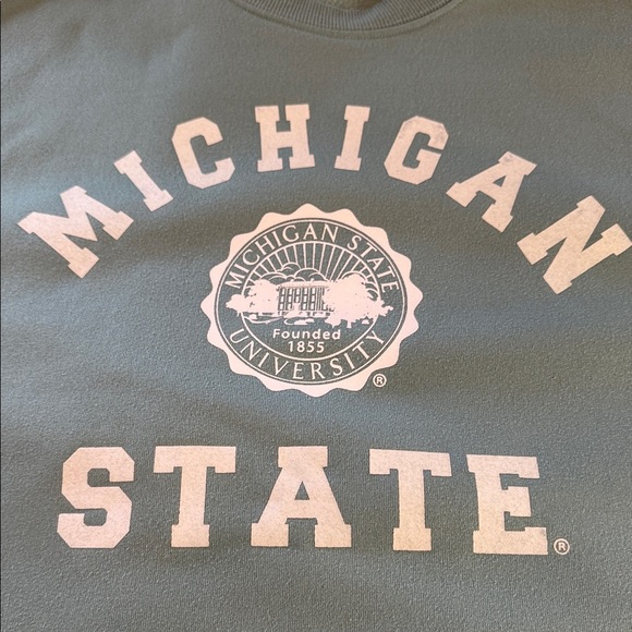 Green Michigan State Men's Sweater - Picture 6 of 9